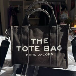 Marc Jacobs Small Black Canvas Tote Bag